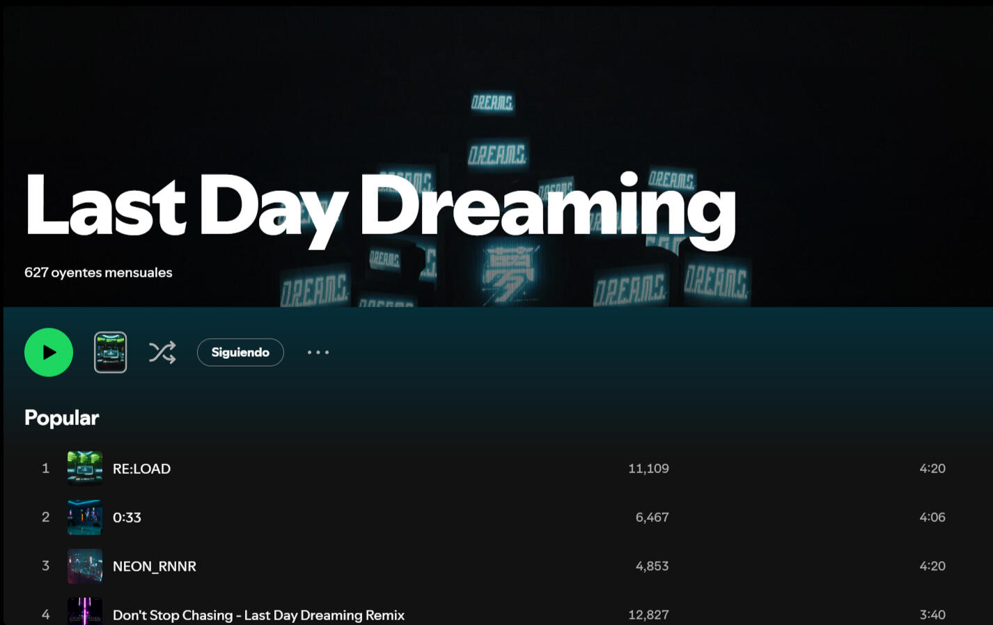 Last Day Dreaming - Proyecto personal